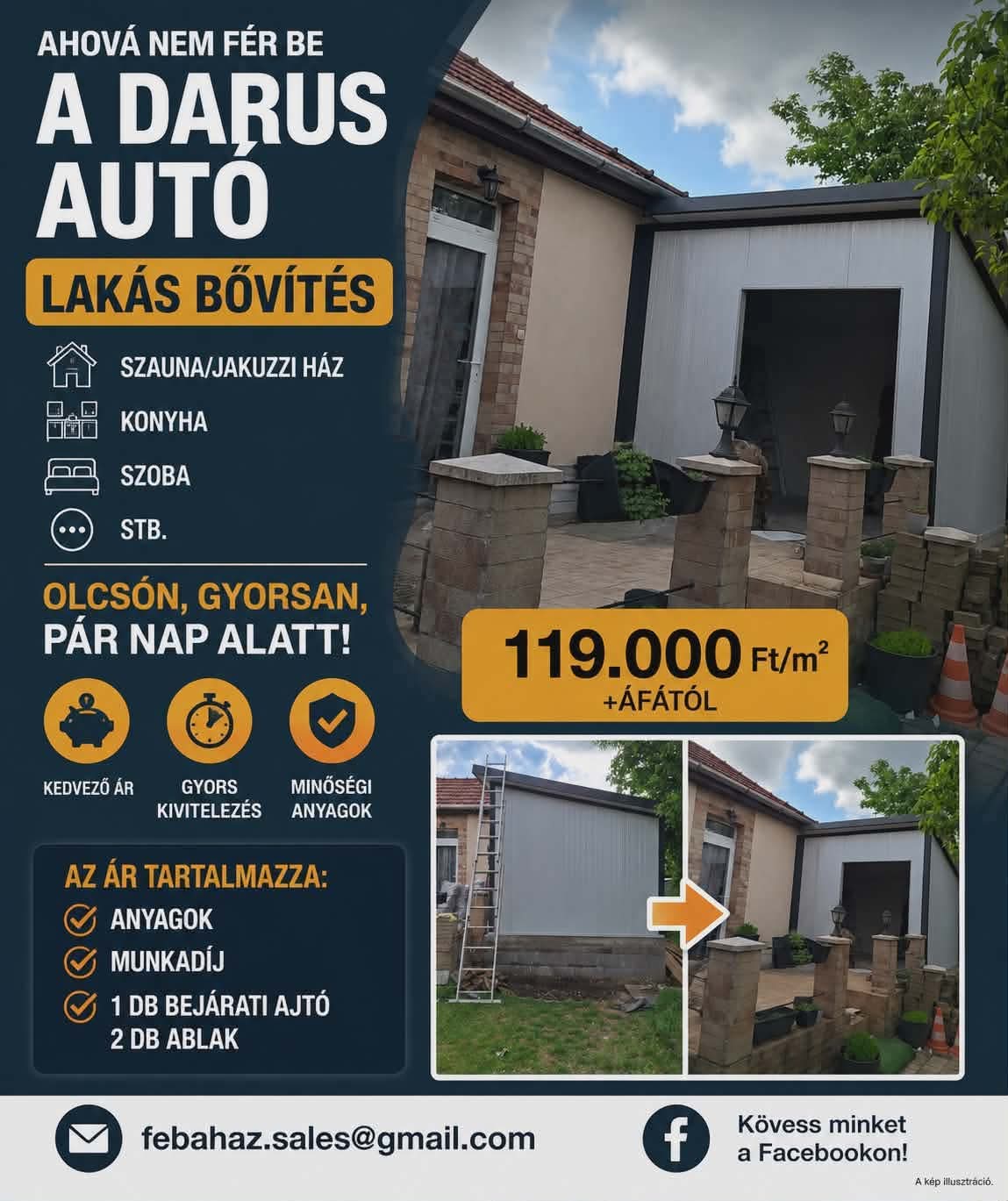 Gyors és modern lakásbővítés pár nap alatt – a FébaLemez Kft. megoldásaival