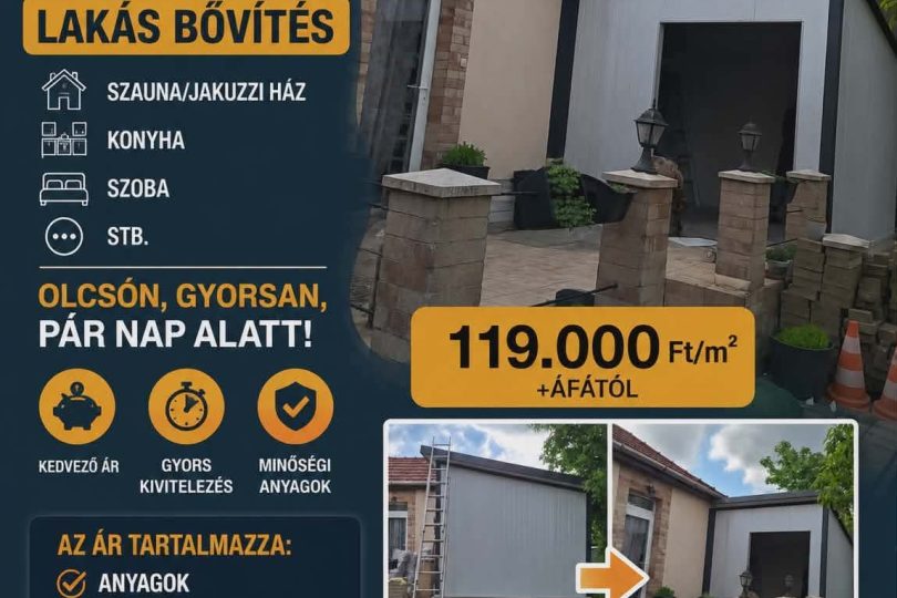 Gyors és modern lakásbővítés pár nap alatt – a FébaLemez Kft. megoldásaival